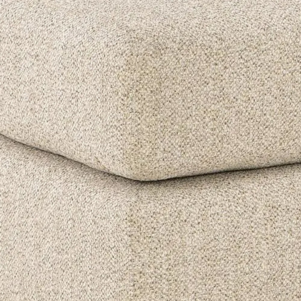 Grove Oversized Square Ottoman | Black Feet | Pebble Beige Textured | 36"