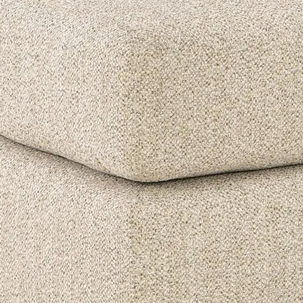 Grove Oversized Square Ottoman | Black Feet | Pebble Beige Textured | 36"