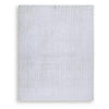 Worly 8x10 Large Area Rug | Textured Linear Patterns | Light Gray Faux Fur