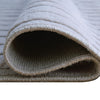 Worly 8x10 Large Area Rug | Textured Linear Patterns | Light Gray Faux Fur