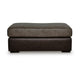 Casy Oversized Ottoman with Block Feet | Fossil Faux Leather 53"