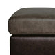 Casy Oversized Ottoman with Block Feet | Fossil Faux Leather 53"