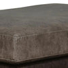 Casy Oversized Ottoman with Block Feet | Fossil Faux Leather 53"