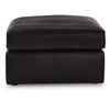 Modie Oversized Square Ottoman | Low Profile | Black Faux Leather 32"