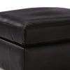 Modie Oversized Square Ottoman | Low Profile | Black Faux Leather 32"