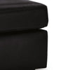 Modie Oversized Square Ottoman | Low Profile | Black Faux Leather 32"