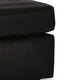 Modie Oversized Square Ottoman | Low Profile | Black Faux Leather 32"