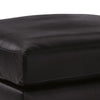 Modie Oversized Square Ottoman | Low Profile | Black Faux Leather 32"