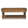 Buckly Coffee Table with Open Shelf & 2 Drawers Brown Wood 50"