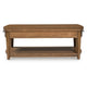 Buckly Coffee Table with Open Shelf & 2 Drawers Brown Wood 50"