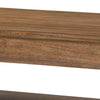 Buckly Coffee Table with Open Shelf & 2 Drawers Brown Wood 50"