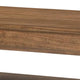 Buckly Coffee Table with Open Shelf & 2 Drawers Brown Wood 50"