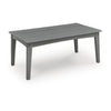 Covi Outdoor Cocktail Table with Slatted Top Design | Gray HDPE 48"