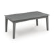 Covi Outdoor Cocktail Table with Slatted Top Design | Gray HDPE 48"
