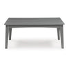 Covi Outdoor Cocktail Table with Slatted Top Design | Gray HDPE 48"