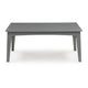 Covi Outdoor Cocktail Table with Slatted Top Design | Gray HDPE 48"