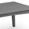 Covi Outdoor Cocktail Table with Slatted Top Design | Gray HDPE 48"