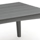 Covi Outdoor Cocktail Table with Slatted Top Design | Gray HDPE 48"