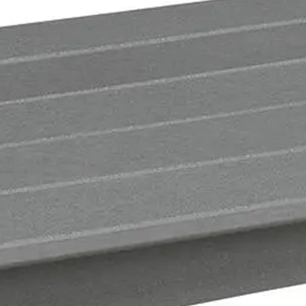 Covi Outdoor Cocktail Table with Slatted Top Design | Gray HDPE 48"