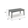 Covi Outdoor Cocktail Table with Slatted Top Design | Gray HDPE 48"