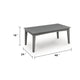 Covi Outdoor Cocktail Table with Slatted Top Design | Gray HDPE 48"