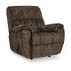 Shelly Manual Rocker Recliner Chair with Padded Arms | Brown Polyester