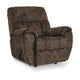 Shelly Manual Rocker Recliner Chair with Padded Arms | Brown Polyester