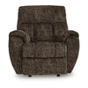 Shelly Manual Rocker Recliner Chair with Padded Arms | Brown Polyester