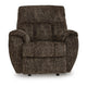Shelly Manual Rocker Recliner Chair with Padded Arms | Brown Polyester