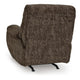 Shelly Manual Rocker Recliner Chair with Padded Arms | Brown Polyester