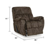 Shelly Manual Rocker Recliner Chair with Padded Arms | Brown Polyester
