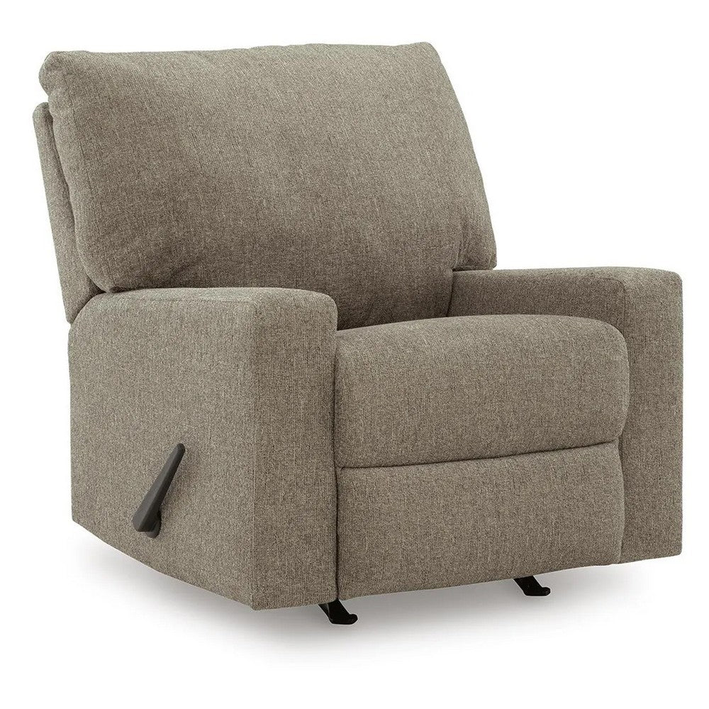 Vely Manual Rocker Recliner Chair | Cushioned Back | Hemp Polyester
