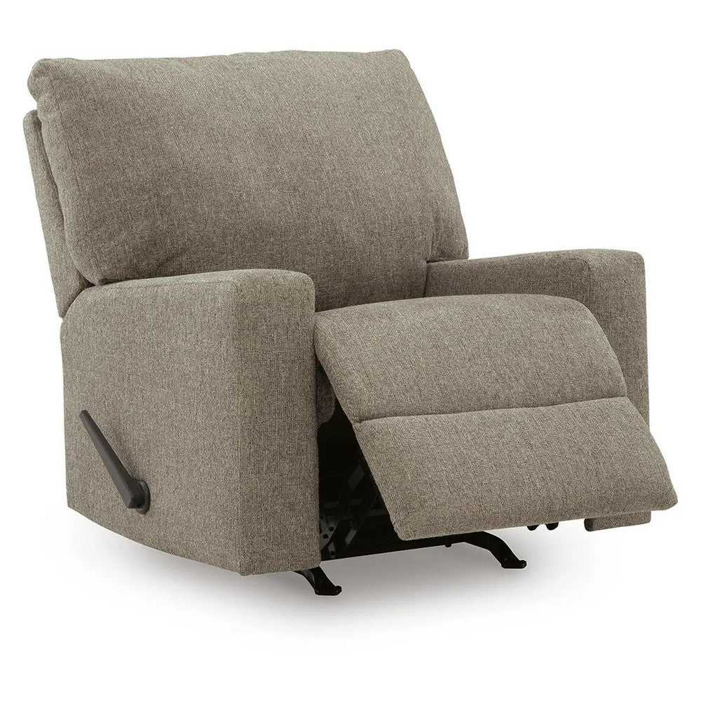 Vely Manual Rocker Recliner Chair | Cushioned Back | Hemp Polyester