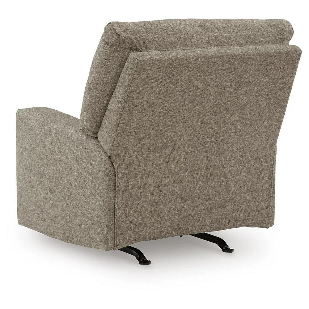Vely Manual Rocker Recliner Chair | Cushioned Back | Hemp Polyester