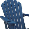 Sunny Outdoor Rocking Adirondack Chair with Built-In Cup | Blue HDPE