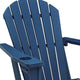 Sunny Outdoor Rocking Adirondack Chair with Built-In Cup | Blue HDPE