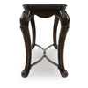 May Sofa Console Table with Ornate Carved Design | Cabriole Legs | Brown Wood 51"