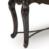 May Sofa Console Table with Ornate Carved Design | Cabriole Legs | Brown Wood 51"