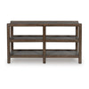 Kio Sofa Console Table with Open Frame | Dual Shelves | Brown-Gray Wood 53"