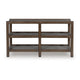 Kio Sofa Console Table with Open Frame | Dual Shelves | Brown-Gray Wood 53"