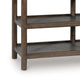 Kio Sofa Console Table with Open Frame | Dual Shelves | Brown-Gray Wood 53"