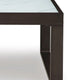 Leca Outdoor Coffee Table | Stone-Look Glass Top | Brown Aluminum 30"
