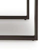 Leca Outdoor Coffee Table | Stone-Look Glass Top | Brown Aluminum 30"