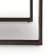 Leca Outdoor Coffee Table | Stone-Look Glass Top | Brown Aluminum 30"