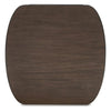 Jeno Fluted Side End Table with Open Shelf Storage | Dark Brown Wood 25"