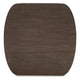 Jeno Fluted Side End Table with Open Shelf Storage | Dark Brown Wood 25"