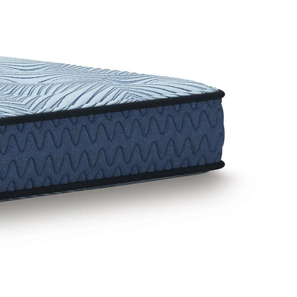 Peko Bonnell Queen Mattress | Cooling Coil Foam Support | Blue Fabric 8"