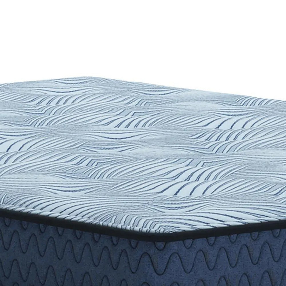 Peko Bonnell Queen Mattress | Cooling Coil Foam Support | Blue Fabric 8"