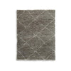 Wreno 8x10 Large Shag Area Rug with Cream Geometric Pattern | Gray PET