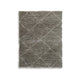Wreno 8x10 Large Shag Area Rug with Cream Geometric Pattern | Gray PET